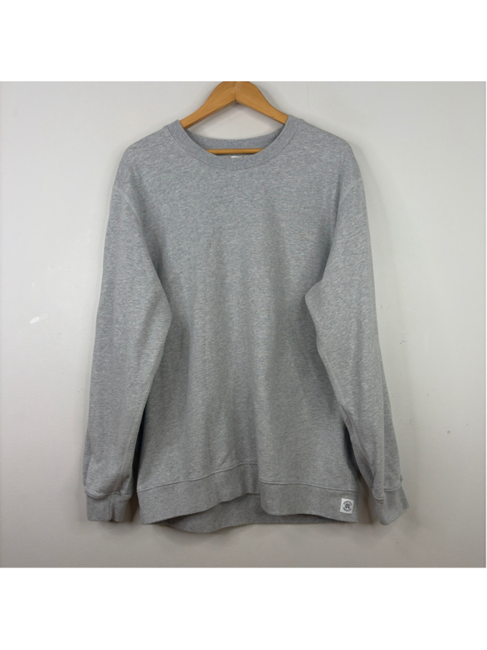 Reigning Champ Sweatshirt Mens XL Gray Cotton Terry Crew Made in Canada